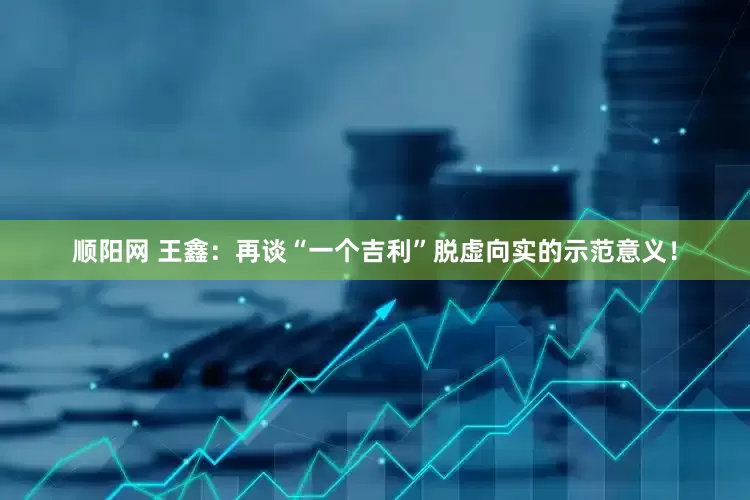 顺阳网 王鑫：再谈“一个吉利”脱虚向实的示范意义！