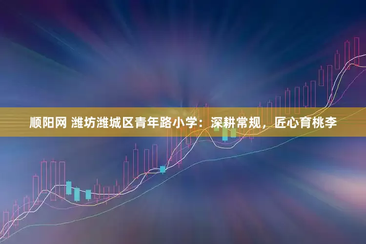 顺阳网 潍坊潍城区青年路小学：深耕常规，匠心育桃李