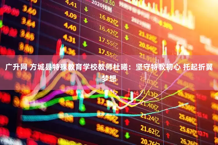 广升网 方城县特殊教育学校教师杜曦：坚守特教初心 托起折翼梦想