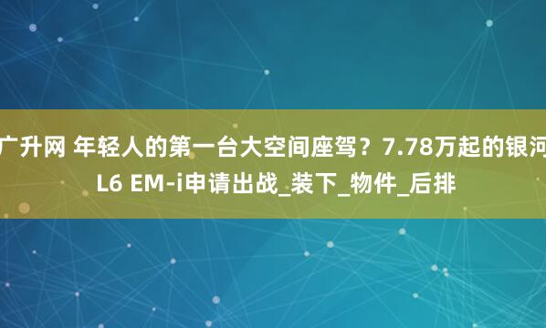 广升网 年轻人的第一台大空间座驾？7.78万起的银河 L6 EM-i申请出战_装下_物件_后排